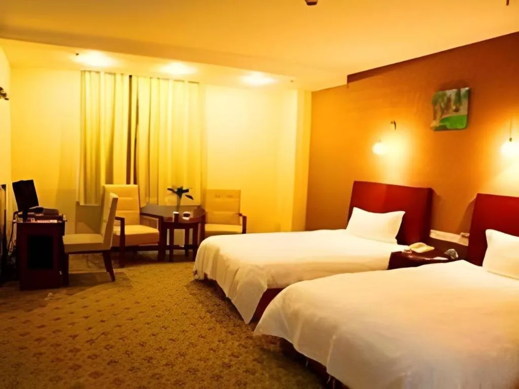 Bed in GreenTree Inn Rizhao Train Station