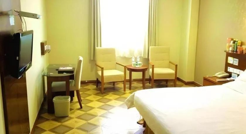 Bed in GreenTree Inn Rizhao Train Station