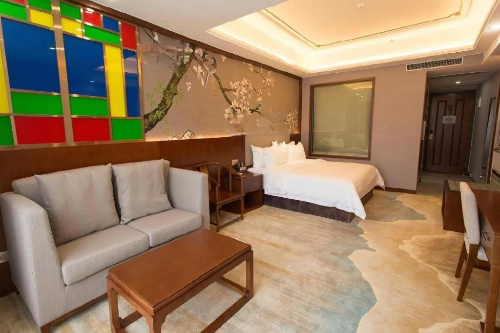 Bed in Nan Guo Hotel