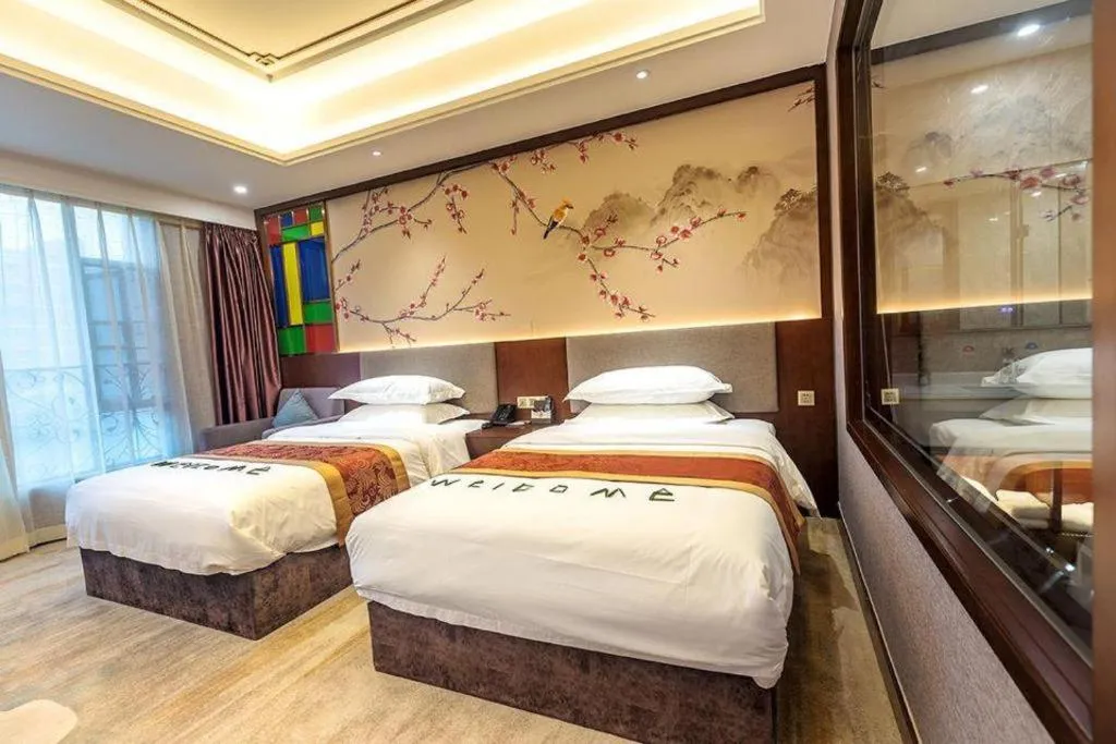 Bed in Nan Guo Hotel