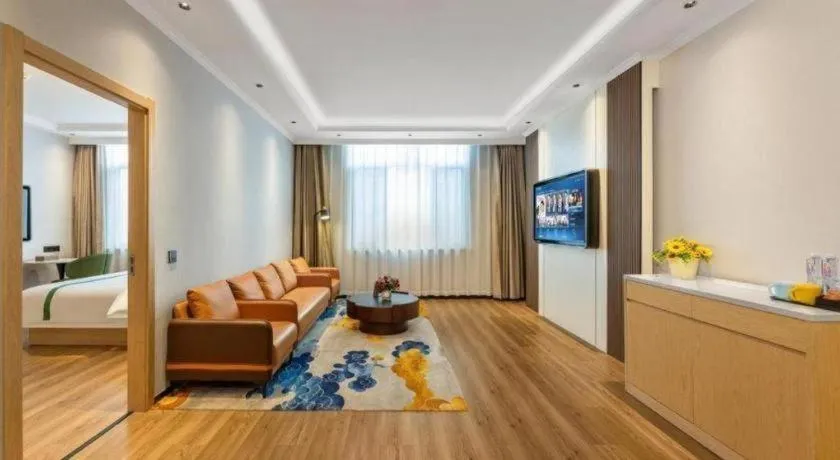 Bed in GreenTree Inn Hebei Langfang Bazhou Railway Station West Yingbin Road Express Hotel