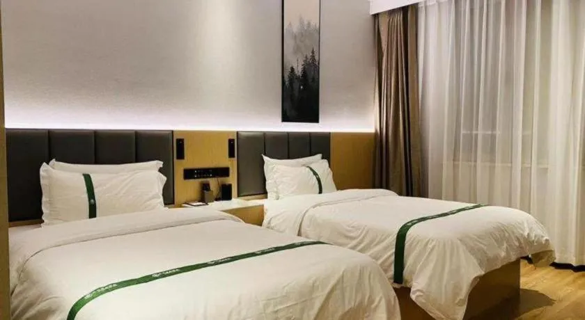 Bed in GreenTree Inn Hebei Langfang Bazhou Railway Station West Yingbin Road Express Hotel