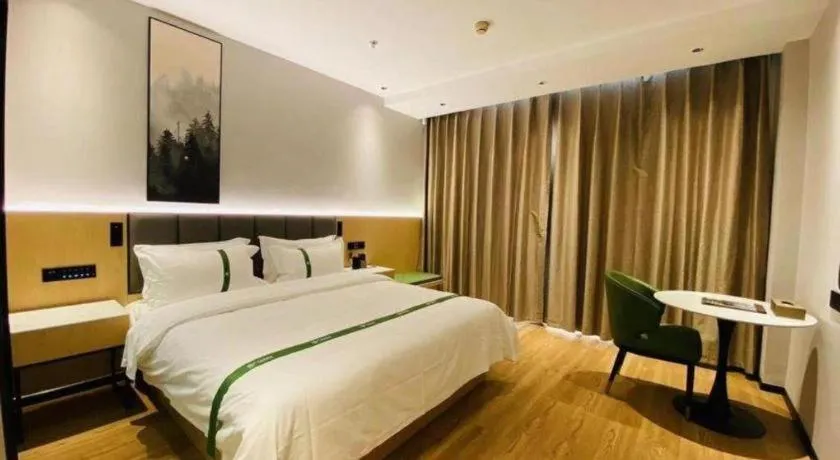 Bed in GreenTree Inn Hebei Langfang Bazhou Railway Station West Yingbin Road Express Hotel