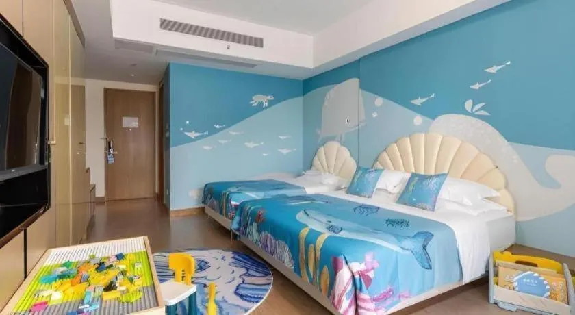Bed in Huafa Executive Apartment Hotel Zhuhai
