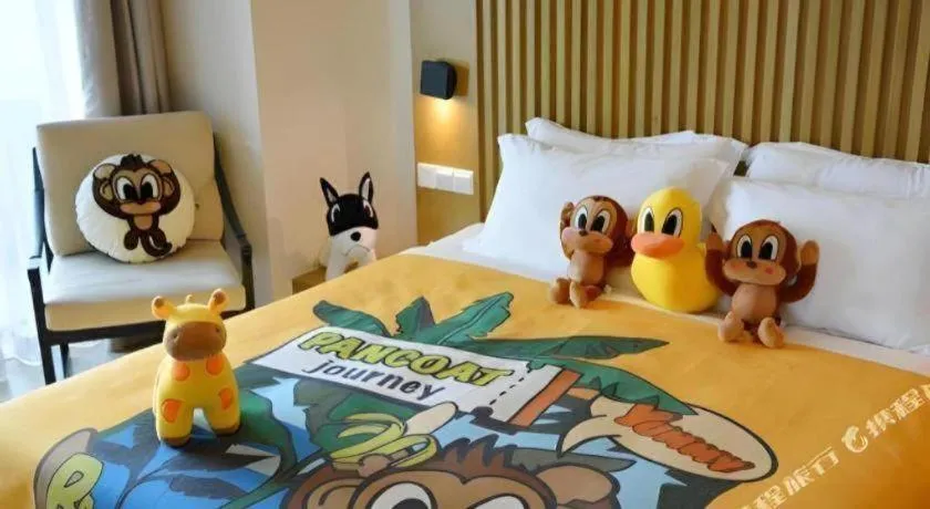 Bed in Huafa Executive Apartment Hotel Zhuhai