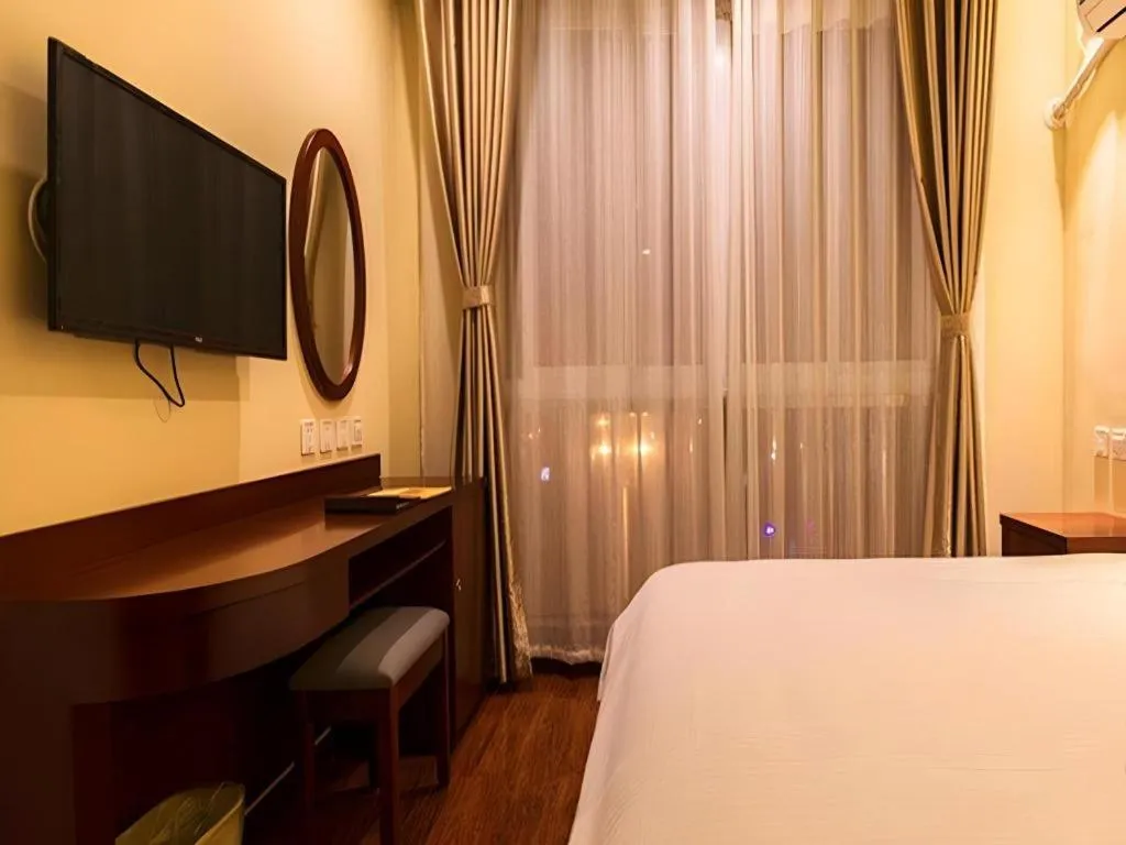 Bed in GreenTree Inn Xuzhou High Speed Railway Zhangqian Square Business Hotel