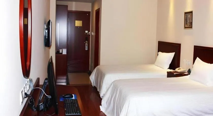 Bed in GreenTree Inn Xuzhou High Speed Railway Zhangqian Square Business Hotel
