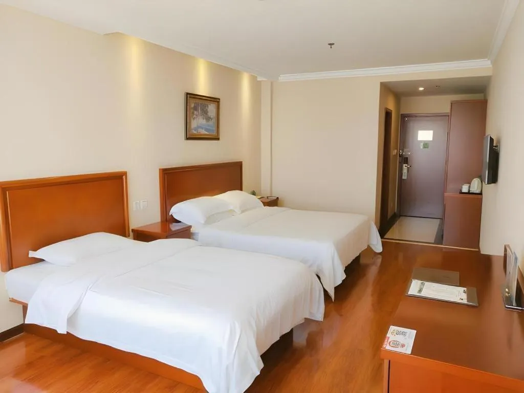 Bed in GreenTree Inn Xuzhou High Speed Railway Zhangqian Square Business Hotel