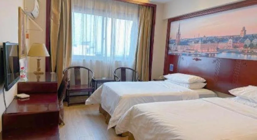 Bed in Vienna Hotel Yangzhou Yangzhou Slender West Lake Wenchangge