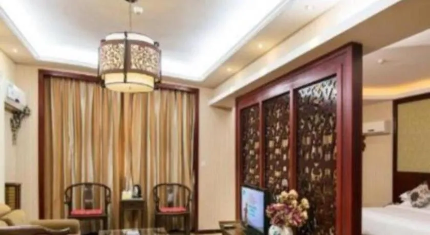 Bed in Vienna Hotel Yangzhou Yangzhou Slender West Lake Wenchangge