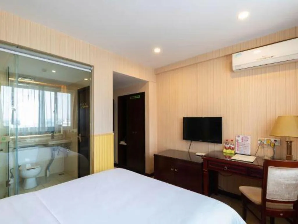 Bed in Vienna Hotel Yangzhou Yangzhou Slender West Lake Wenchangge