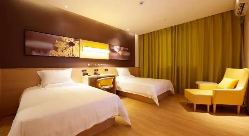 Bed in IU Hotel Guangzhou Taihe Square Branch Bed in IU Hotel Guangzhou Taihe Square Branch