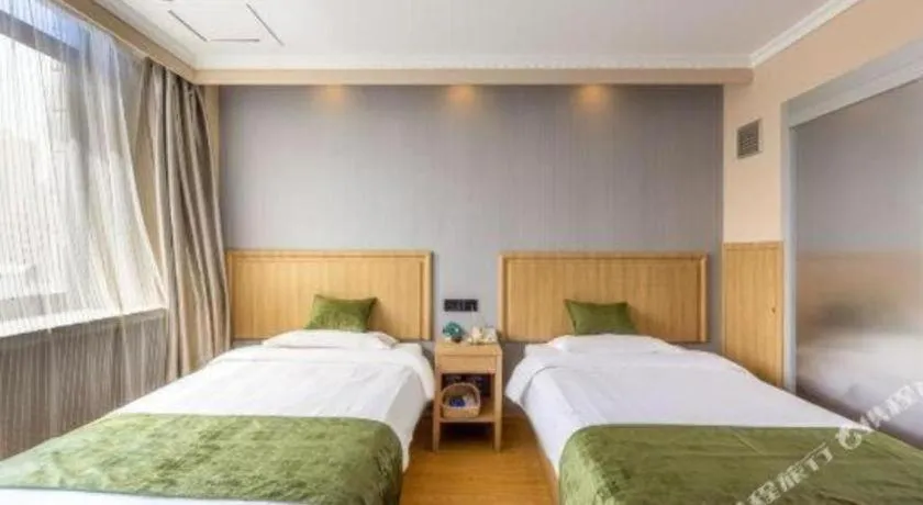 Bed in GreenTree Inn Lanzhou Gongjiawan Yangjiaqiao Express Hotel