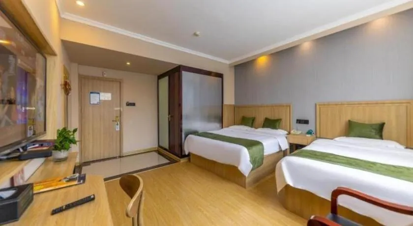 Bed in GreenTree Inn Lanzhou Gongjiawan Yangjiaqiao Express Hotel