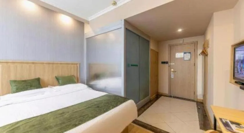 Bed in GreenTree Inn Lanzhou Gongjiawan Yangjiaqiao Express Hotel