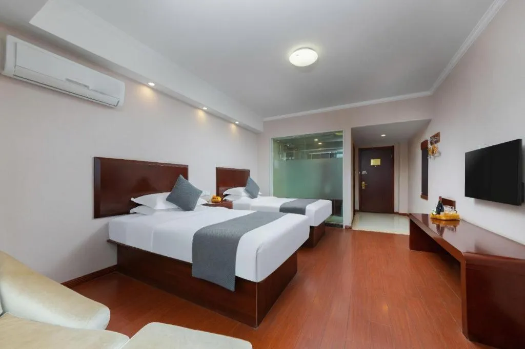 Bed in GreenTree Inn JinDeZhen People Square Taoxichuan Wenchuang Street