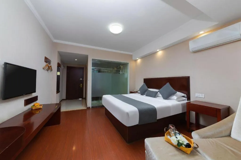 Bed in GreenTree Inn JinDeZhen People Square Taoxichuan Wenchuang Street