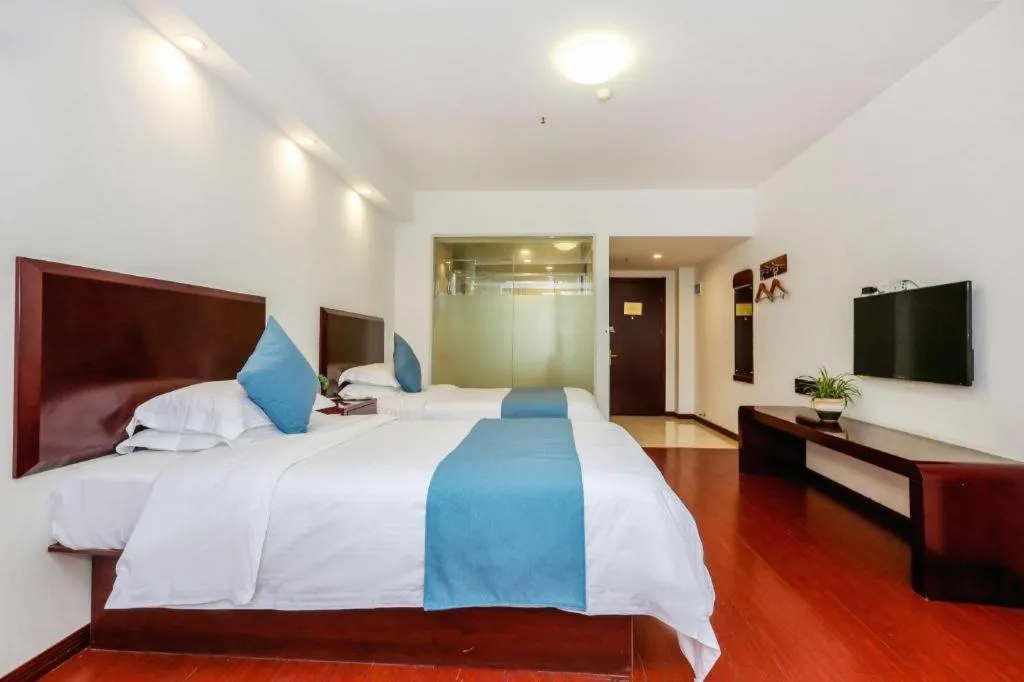 Bed in GreenTree Inn JinDeZhen People Square Taoxichuan Wenchuang Street