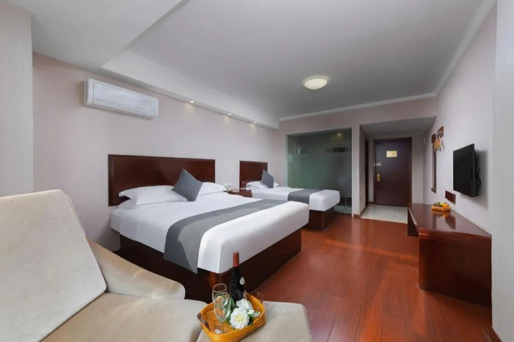 Bed in GreenTree Inn JinDeZhen People Square Taoxichuan Wenchuang Street