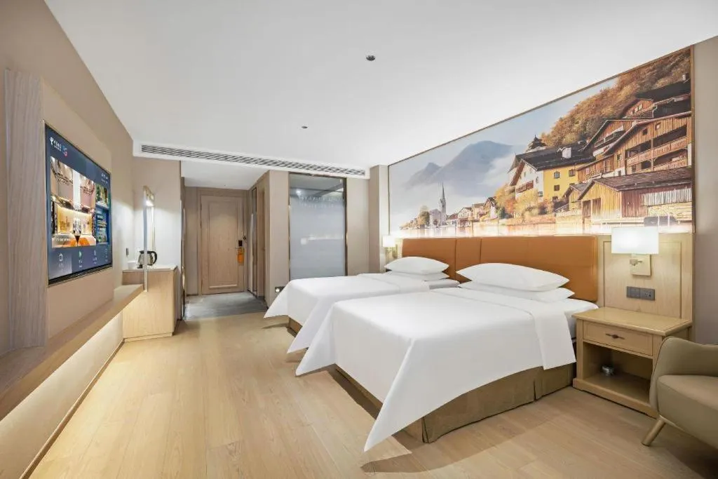 Bed in Vienna Classic Hotel Suzhou Likou Furniture Market Metro Station