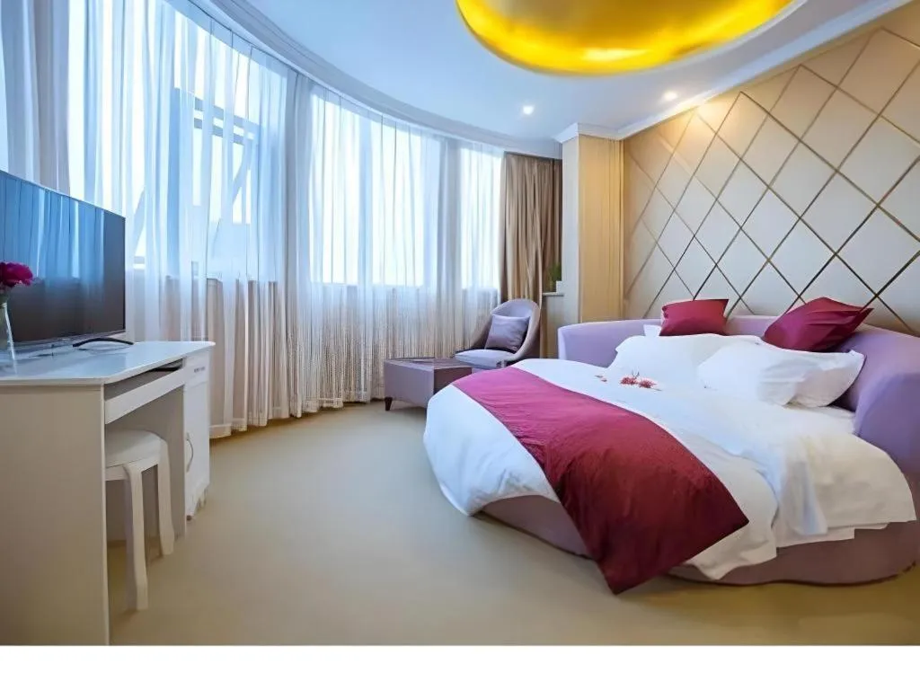 Bed in GreenTree Inn Wuxi Donggang Town Donghutang Shell Hotel