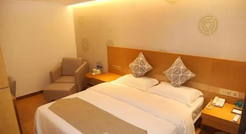 Bed in GreenTree Inn Nanjing Jiangning District Dongqi Road Vehicle 4S Park Branch Bed in GreenTree Inn Nanjing Jiangning District Dongqi Road Vehicle 4S Park Branch