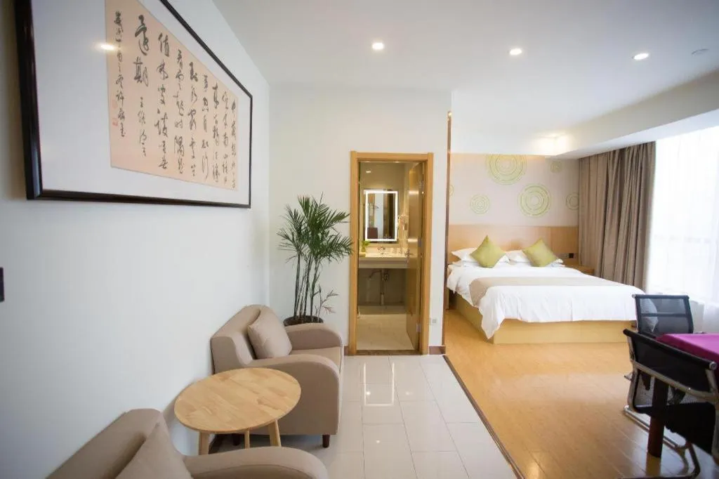 Bed in GreenTree Inn Huainan Shou County Zijin Road Express Hotel