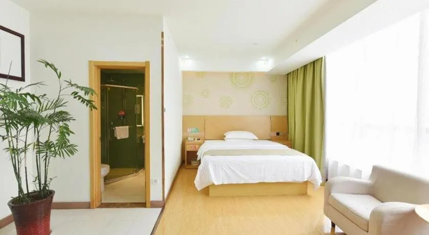 Bed in GreenTree Inn Huainan Shou County Zijin Road Express Hotel