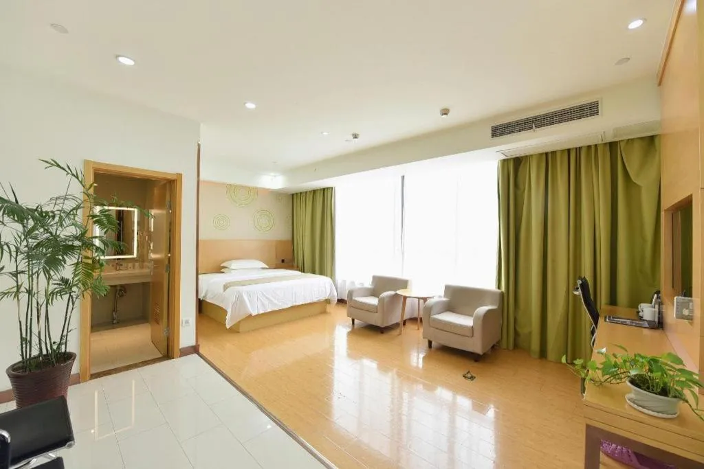 Bed in GreenTree Inn Huainan Shou County Zijin Road Express Hotel