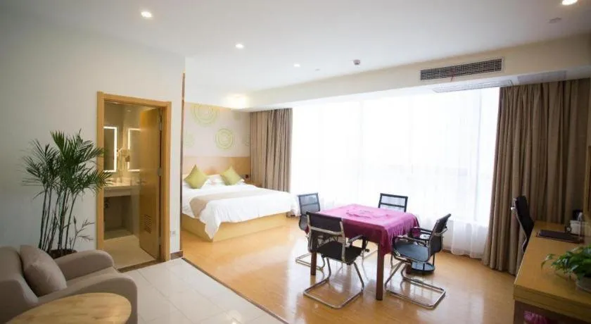Bed in GreenTree Inn Huainan Shou County Zijin Road Express Hotel