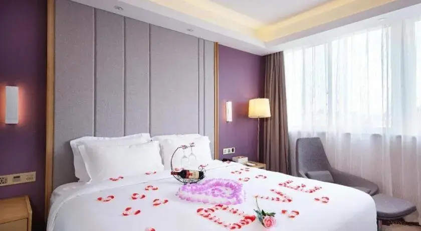 Bed in Lavande Hotel Yangzhou Railway Station Jiangwang RT-Mart Bed in Lavande Hotel Yangzhou Railway Station Jiangwang RT-Mart