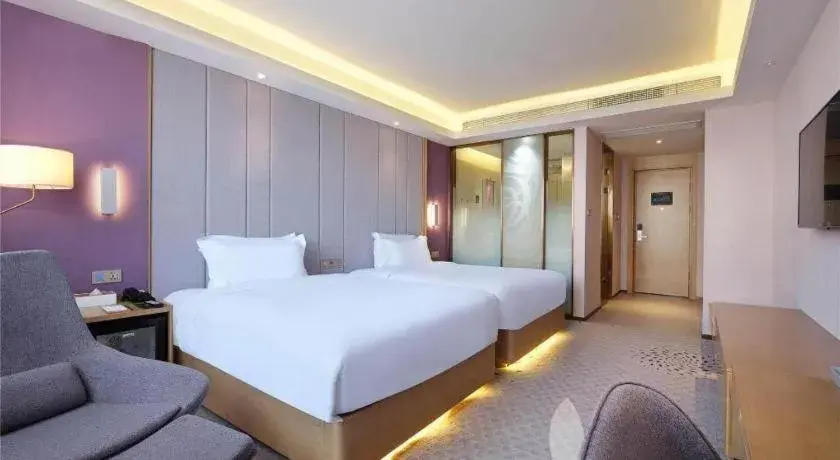 Bed in Lavande Hotel Yangzhou Railway Station Jiangwang RT-Mart Bed in Lavande Hotel Yangzhou Railway Station Jiangwang RT-Mart