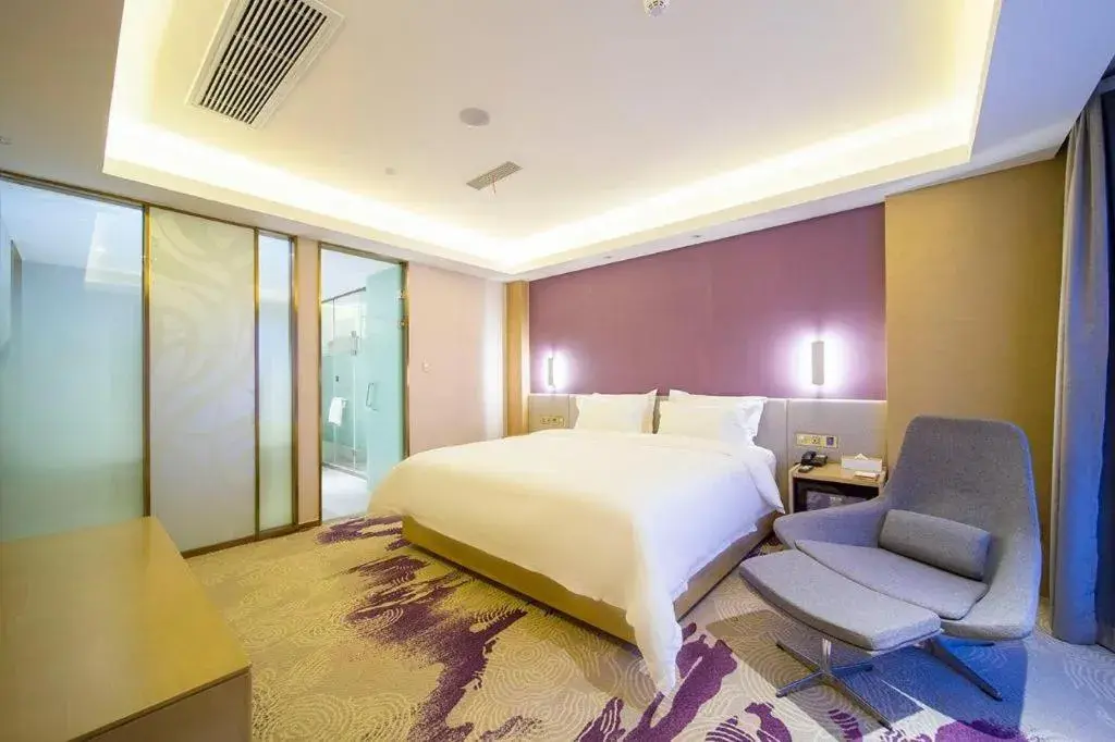 Bed in Lavande Hotel Yangzhou Railway Station Jiangwang RT-Mart Bed in Lavande Hotel Yangzhou Railway Station Jiangwang RT-Mart