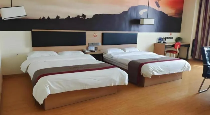 Bed in Thank Inn Hotel Ningxia Yinchuan Xixia District Tongxin Road