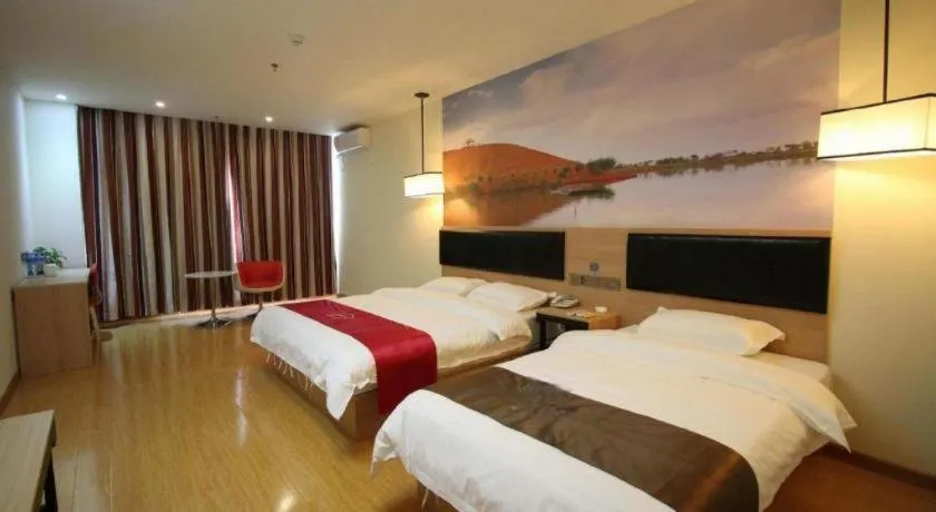 Bed in Thank Inn Hotel Ningxia Yinchuan Xixia District Tongxin Road