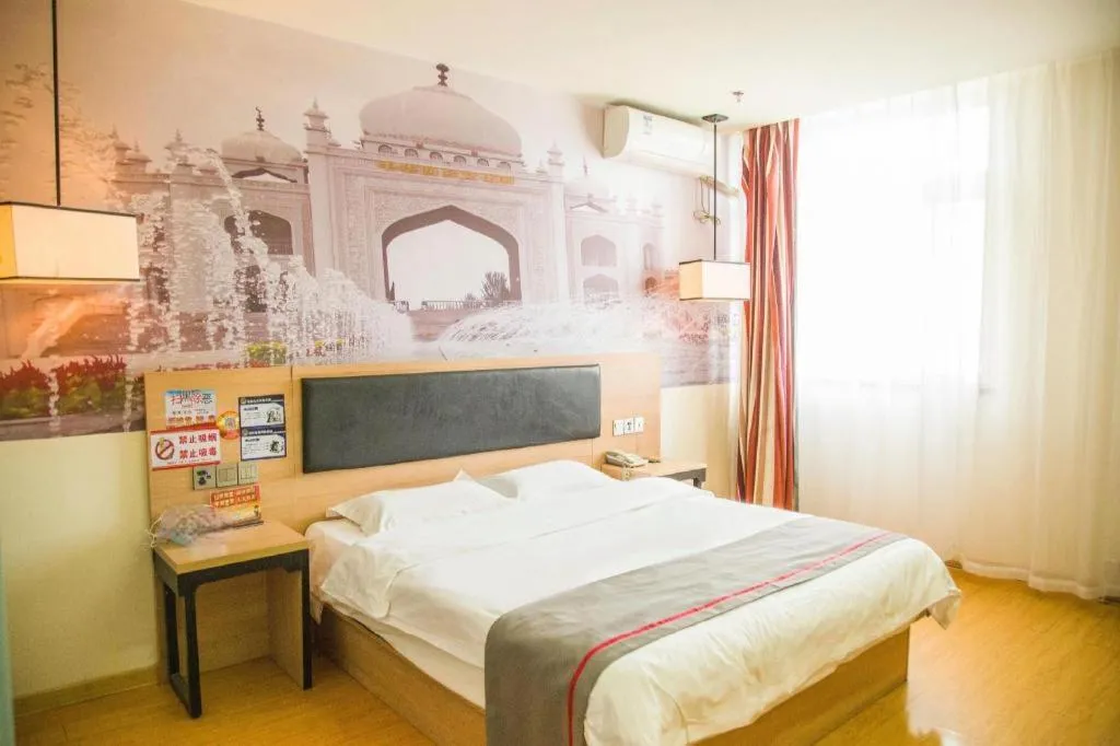 Bed in Thank Inn Hotel Ningxia Yinchuan Xixia District Tongxin Road