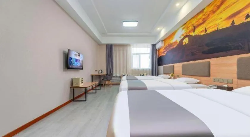 Bed in Thank Inn Hotel Ningxia Yinchuan Xixia District Tongxin Road