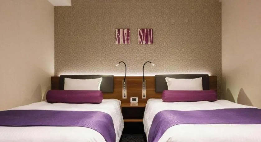 Bed in KEIKYU EX INN Haneda Innovation City 2 minutes walk from HICity Exit of Tenkubashi Station