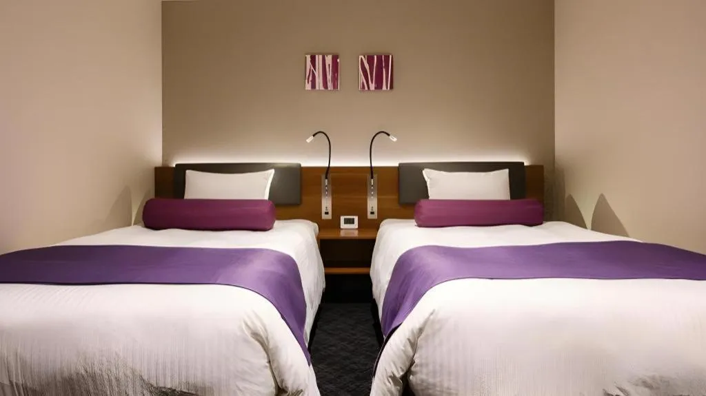 Bed in KEIKYU EX INN Haneda Innovation City 2 minutes walk from HICity Exit of Tenkubashi Station