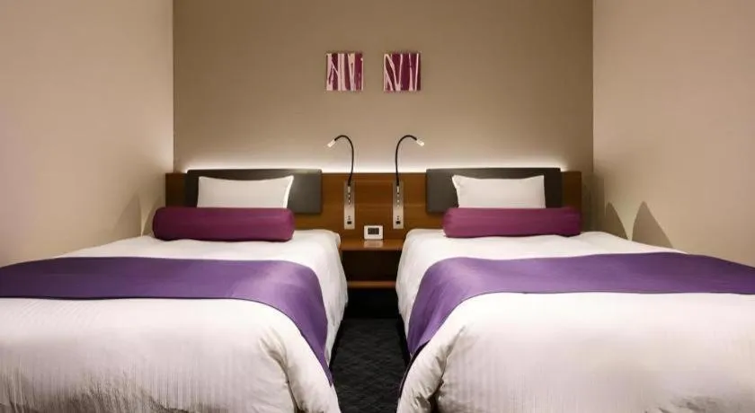 Bed in KEIKYU EX INN Haneda Innovation City 2 minutes walk from HICity Exit of Tenkubashi Station