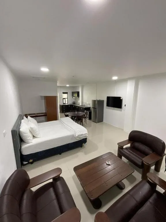 Bed in White Diamond Apartment