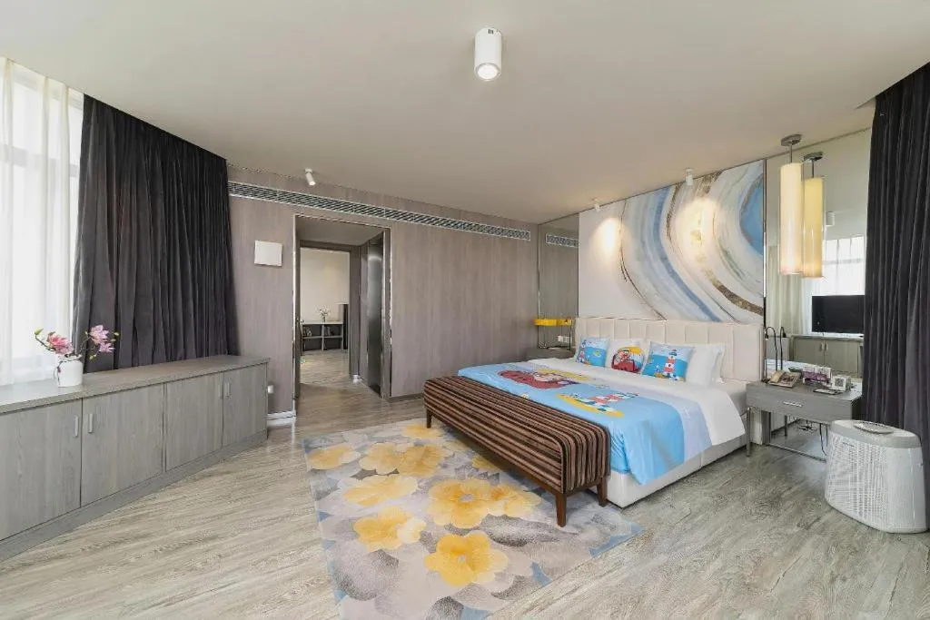 Bed in Jinjiang Metropolo Hotel Shenyang Country Garden Datong Lake Subway Station Branch