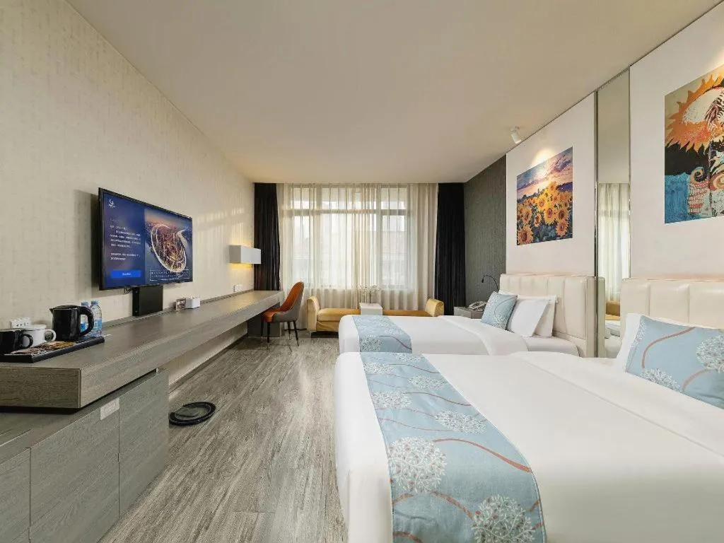 Bed in Jinjiang Metropolo Hotel Shenyang Country Garden Datong Lake Subway Station Branch