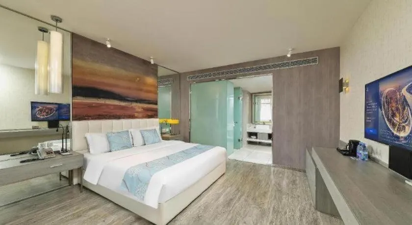 Bed in Jinjiang Metropolo Hotel Shenyang Country Garden Datong Lake Subway Station Branch