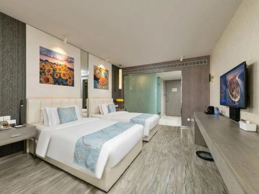 Bed in Jinjiang Metropolo Hotel Shenyang Country Garden Datong Lake Subway Station Branch