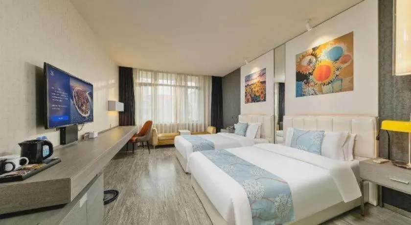 Bed in Jinjiang Metropolo Hotel Shenyang Country Garden Datong Lake Subway Station Branch