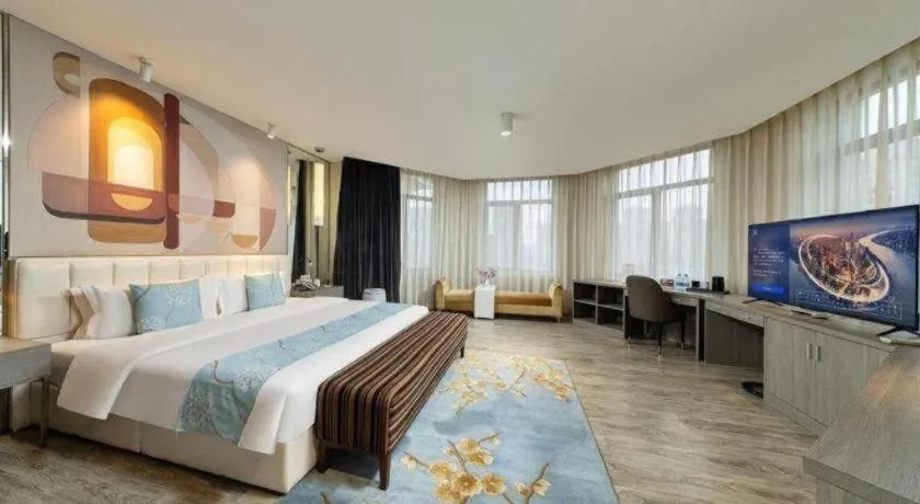 Bed in Jinjiang Metropolo Hotel Shenyang Country Garden Datong Lake Subway Station Branch