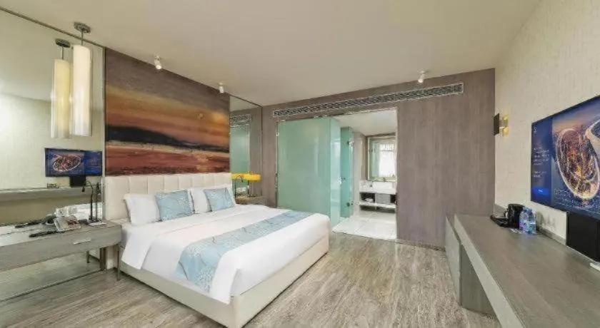 Bed in Jinjiang Metropolo Hotel Shenyang Country Garden Datong Lake Subway Station Branch