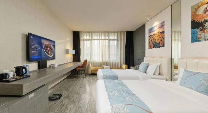 Bed in Jinjiang Metropolo Hotel Shenyang Country Garden Datong Lake Subway Station Branch