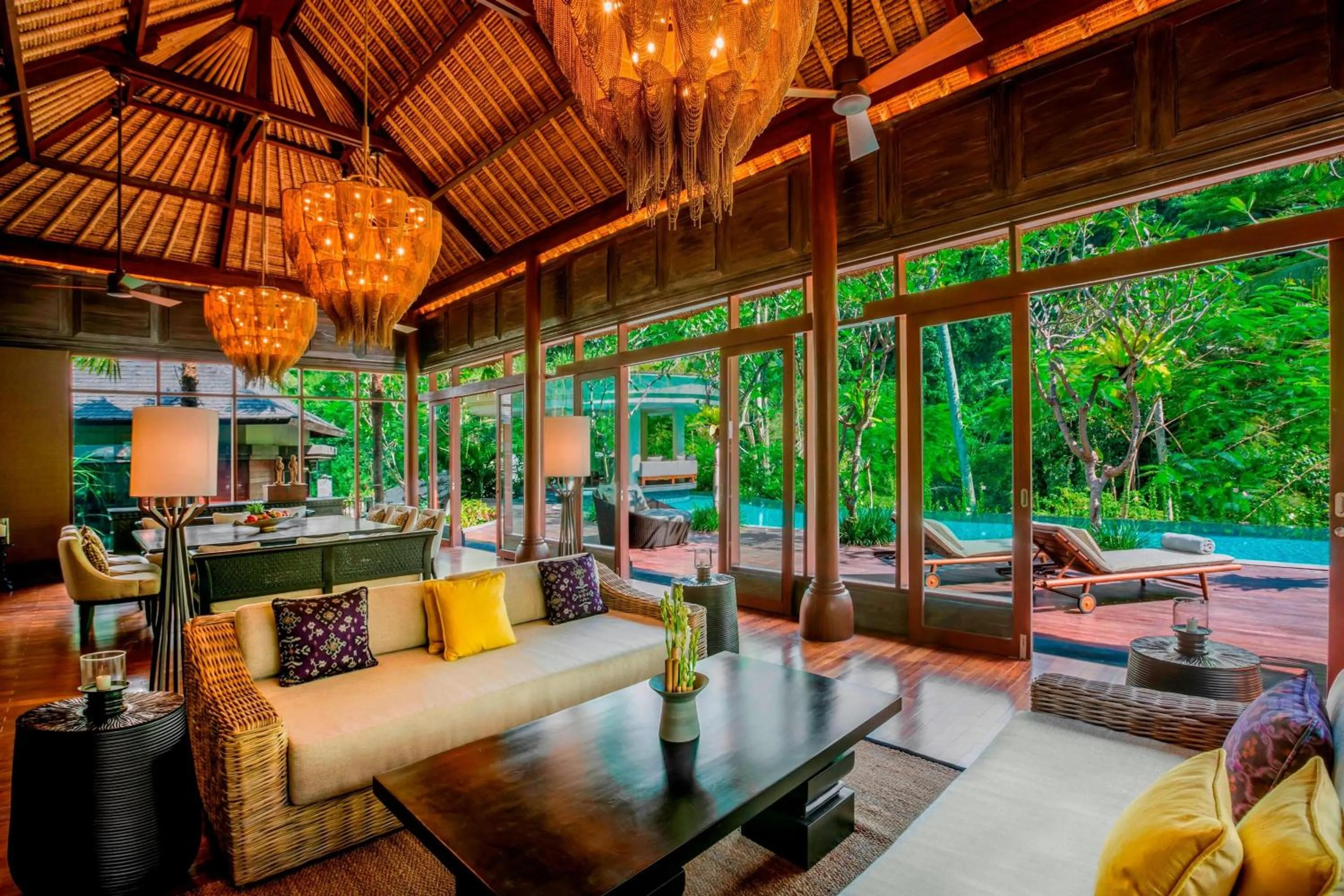 Living room in Mandapa, a Ritz-Carlton Reserve